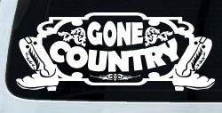 Gone Country With Boots Car or Truck Window Decal Sticker