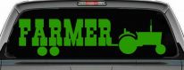 Farmer With Tractor Country Farm Ranch Car or Truck Window Decal Sticker (Lime)