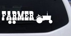 Farmer With Tractor Country Farm Ranch Car or Truck Window Decal Sticker