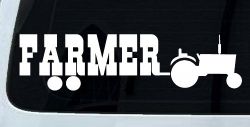 Farmer With Tractor Country Farm Ranch Car or Truck Window Decal Sticker