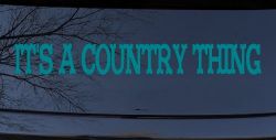 Its A Country Thing Car or Truck Window Decal Sticker (Turquoise Blue)