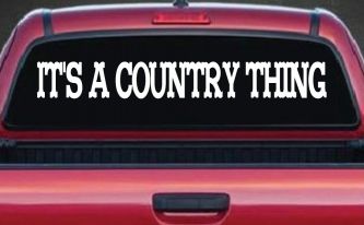 Its A Country Thing Car or Truck Window Decal Sticker