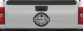 Backwoods Legit Don't Take No Lip Country Car or Truck Window Vinyl Decal Sticker (Black)
