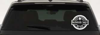 Backwoods Legit Don't Take No Lip Country Car or Truck Window Decal Sticker (White)