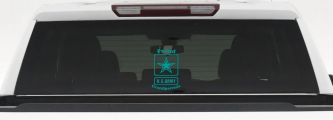 Proud Army Grandparents Star Military Car or Truck Window Vinyl Decal Sticker (Turquoise)