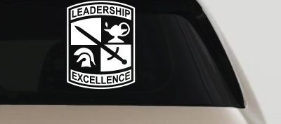 Army ROTC Military Car or Truck Window Vinyl Decal Sticker (White)
