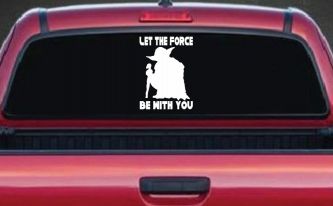 Yoda Let The Force Be With You Car or Truck Window Decal Sticker