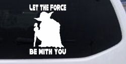 Yoda Let The Force Be With You Car or Truck Window Decal Sticker