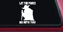 Yoda Let The Force Be With You Car or Truck Window Decal Sticker