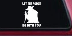 Yoda Let The Force Be With You Car or Truck Window Decal Sticker