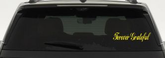 Forever Grateful Christian Car or Truck Window Decal Sticker (Yellow)