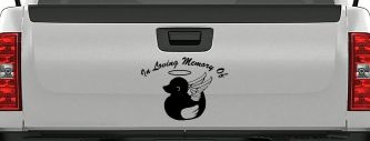 In Loving Memory Of Duck Angel Car or Truck Window Decal Sticker (Black)