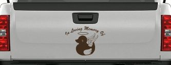 In Loving Memory Of Duck Angel Car or Truck Window Decal Sticker (Brown)