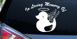 In Loving Memory Of Duck Angel Car or Truck Window Decal Sticker