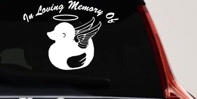 In Loving Memory Of Duck Angel Car or Truck Window Vinyl Decal Sticker