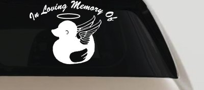 In Loving Memory Of Duck Angel Car or Truck Window Vinyl Decal Sticker