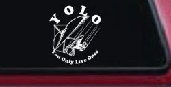 YOLO You Only Live Once Hang glider Car or Truck Window Decal Sticker
