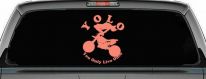 YOLO You Only Live Once Dirt Bike Trick Car or Truck Window Vinyl Decal Sticker (Coral)