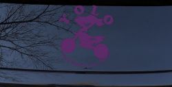 YOLO You Only Live Once Dirt Bike Trick Car or Truck Window Decal Sticker (Violet)