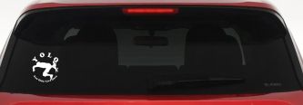 YOLO You Only Live Once Skateboard Car or Truck Window Vinyl Decal Sticker (White)