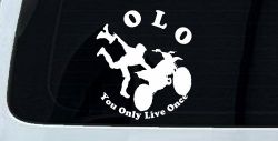 YOLO You Only Live Once Freestyle Moto X Sports Car or Truck Window Decal Sticker