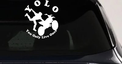 YOLO You Only Live Once Freestyle Moto X Sports Car or Truck Window Vinyl Decal Sticker