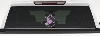 YOLO You Only Live Once Snowmobile Sports Car or Truck Window Decal Sticker (Lilac)