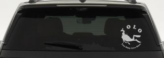 YOLO You Only Live Once Skuba Diving Sports Car or Truck Window Decal Sticker (Light Gray)