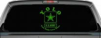 YOLO You Only Live Once Army Military Car or Truck Window Decal Sticker (Lime)