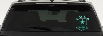 YOLO You Only Live Once Army Military Car or Truck Window Decal Sticker (Mint)