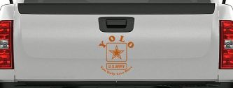 YOLO You Only Live Once Army Military Car or Truck Window Decal Sticker (Nut Brown)