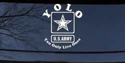YOLO You Only Live Once Army Military Car or Truck Window Decal Sticker