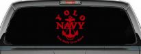 YOLO You Only Live Once Navy Military Car or Truck Window Decal Sticker (Red)