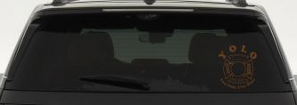 YOLO You Only Live Once Fire Fighter Car or Truck Window Vinyl Decal Sticker (Copper)