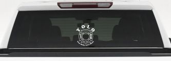 YOLO You Only Live Once Fire Fighter Car or Truck Window Decal Sticker (White)
