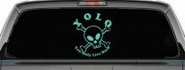 YOLO You Only Live Once Cute Skull Skulls Car or Truck Window Vinyl Decal Sticker (Mint)