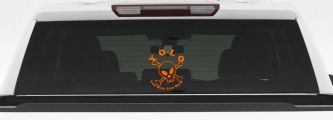 YOLO You Only Live Once Cute Skull Skulls Car or Truck Window Decal Sticker (Orange)