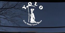 YOLO You Only Live Once Grim Reaper Funny Car or Truck Window Decal Sticker