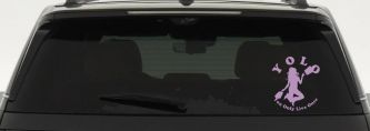 YOLO You Only Live Once Shopping Car or Truck Window Decal Sticker (Lilac)