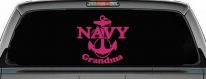Navy Grandma Military Car or Truck Window Decal Sticker (Hot Pink)