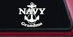 Navy Grandma Military Car or Truck Window Decal Sticker