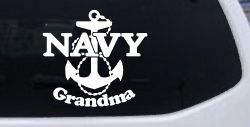Navy Grandma Military Car or Truck Window Decal Sticker