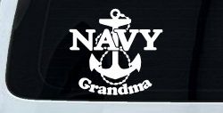 Navy Grandma Military Car or Truck Window Decal Sticker