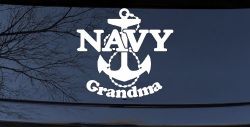 Navy Grandma Military Car or Truck Window Decal Sticker