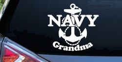 Navy Grandma Military Car or Truck Window Decal Sticker