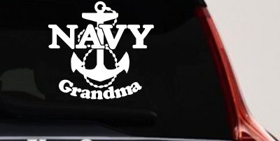 Navy Grandma Military Car or Truck Window Vinyl Decal Sticker