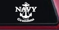 Navy Grandma Military Car or Truck Window Decal Sticker