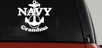 Navy Grandma Military Car or Truck Window Vinyl Decal Sticker