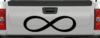 Infinity Symbol Car or Truck Window Decal Sticker (Black)
