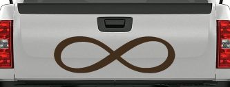 Infinity Symbol Car or Truck Window Vinyl Decal Sticker (Brown)